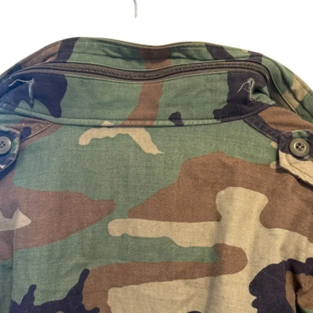 USGI‎ M65 Field Jacket Woodland Camo Prepper Vintage Liner Hood Mens M